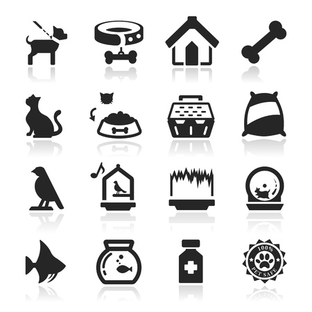 Pets icons set - Elegant seriesのイラスト素材