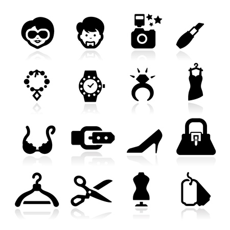 Fashion icons set elegant seriesのイラスト素材