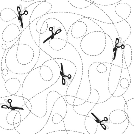 Seamless scissors bacgroungのイラスト素材