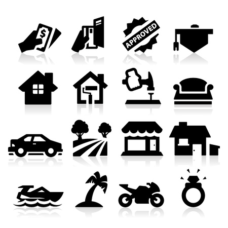 Loan Type iconsのイラスト素材