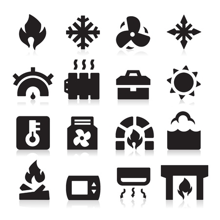 Heating icons Heating icons
