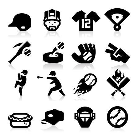 Baseball Iconsのイラスト素材