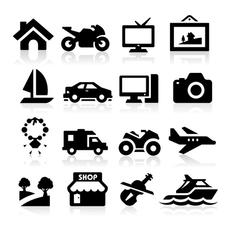 Property iconsのイラスト素材