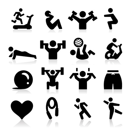 Exercising Iconsのイラスト素材