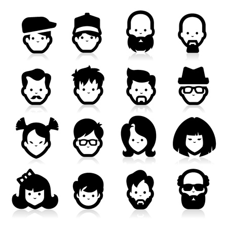People Icons threeのイラスト素材
