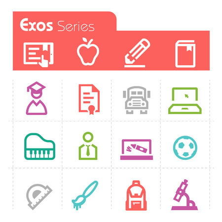 Education Icons Exos Seriesのイラスト素材