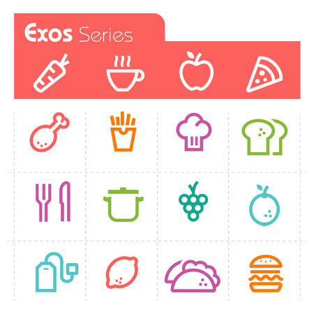 Food Icons Exos Seriesのイラスト素材