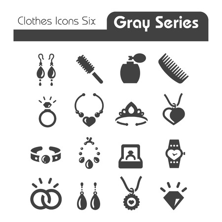 Clothes Icons Gray Series Sixのイラスト素材