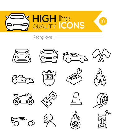 Racing Line Iconsのイラスト素材