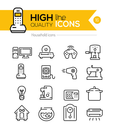 Household icons line seriesのイラスト素材