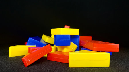 Developing colorful games for intelligence for young children. Shapes, signs, letters for memorization through the gameの写真素材