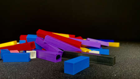 Developing colorful games for intelligence for young children. Shapes, signs, letters for...
