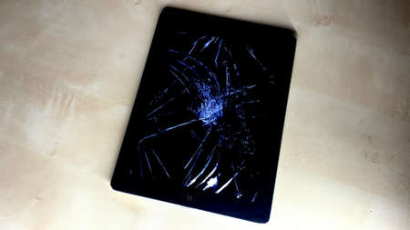Broken screen on an electrical device for communication, cracks in the displays that interfere with...