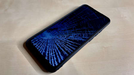Broken screen on an electrical device for communication, cracks in the displays that interfere with...