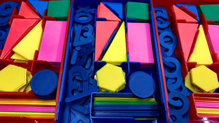 Plastic numbers and figures for the development of the child's intelligence, simple operations with...