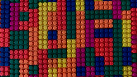 Children's multi-colored constructor for the play and relaxation of a small child