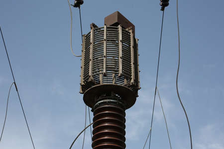 power station. Transmission towers to provide energy to a residential area. Steel structures for...