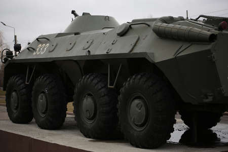 Kursk, Russia - 04/03/2022: Park of military equipment of the Great Patriotic War Patriot. Exhibits...