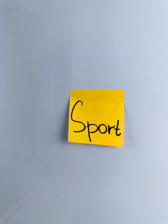 Word Sport on white background. Handwritten word Sport with marker for fitness and healthy lifestyle...