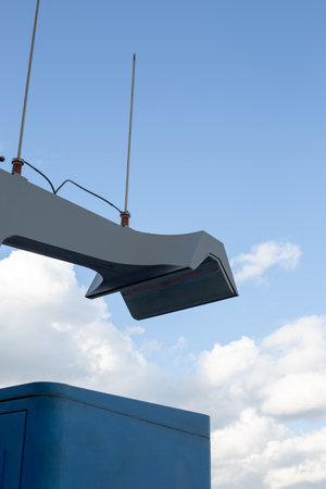 Innovative electric bus charging system with an overhead pantograph. Design allows for efficient,...