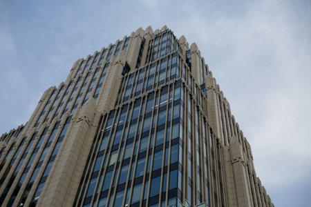 Moscow, Russia, November 16, 2025: Multifunctional complex, Oruzheyny Business Center, is located at 41 Oruzheyny Lane in Tverskoy District of Central Administrative Okrugのeditorial素材