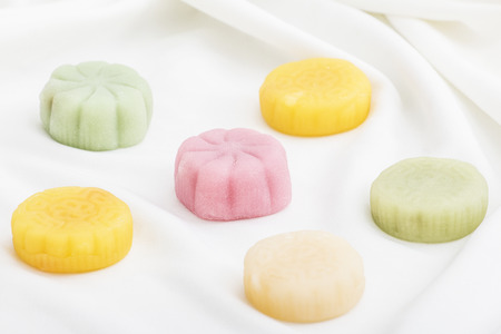 Snowy mooncake pastry dessert