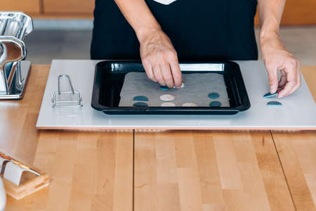 Creative Woman Making Earringsの写真素材