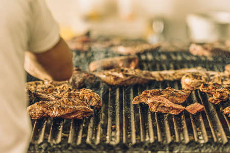 Cooking Steak in the Grill