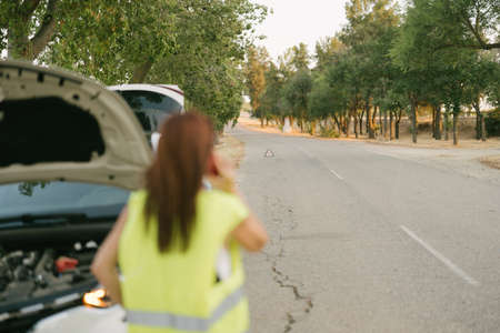 view of the road where the crane will arriveの写真素材