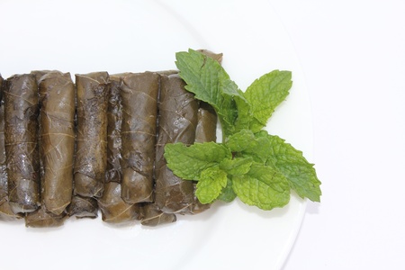 Stuffed Vine Leaves with Mintの写真素材