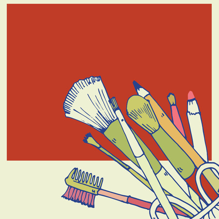 hand drawn vector illustration.のイラスト素材