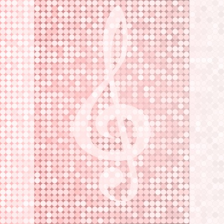 Shiny delicate background with treble clefのイラスト素材