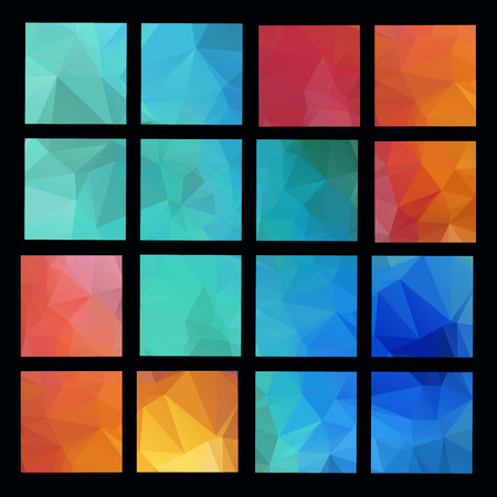 Color Polygonal vector Abstract Geometric backgroundsのイラスト素材