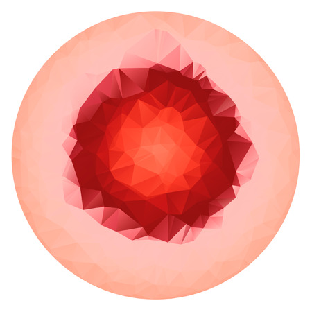 Red abstract geometric low poly style vector illustrationのイラスト素材