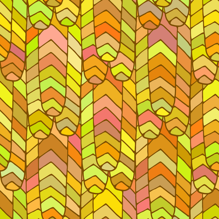 Seamless pattern bright color orange green yellowのイラスト素材