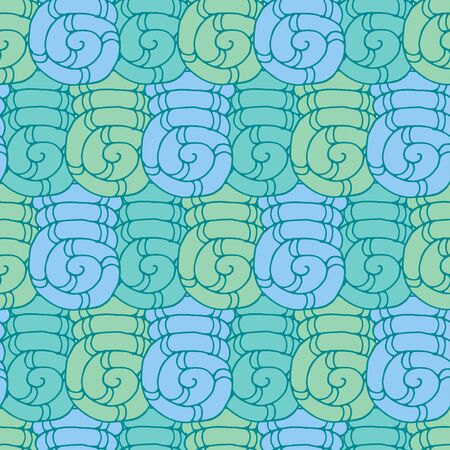Seamless pattern swirl vector illustration. Blue colorのイラスト素材