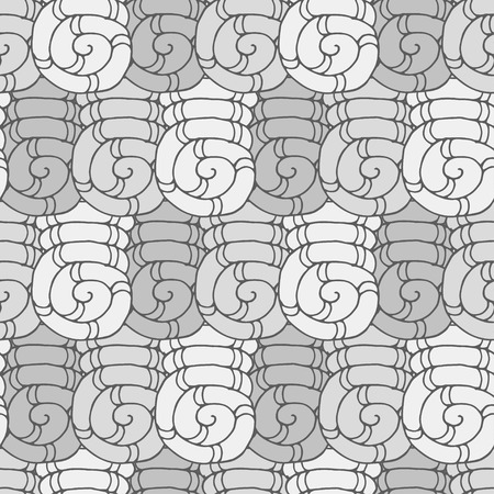 Seamless pattern swirl vector illustration. Gray colorのイラスト素材