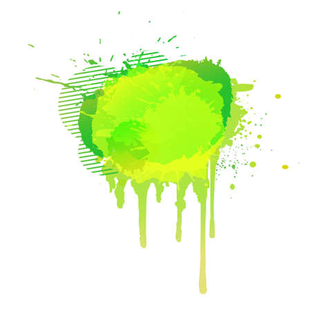 Colorful abstract vector watercolor background  yellow light green.のイラスト素材