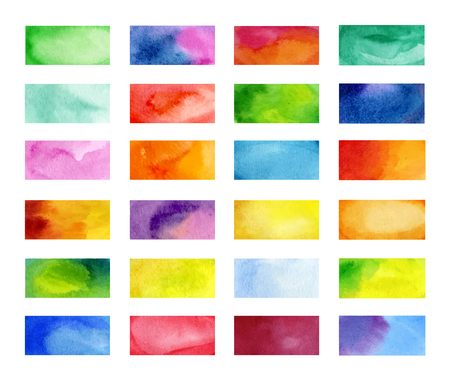 Color banners drawn with japan markers. Stylish elements for design. Vector marker strokeのイラスト素材