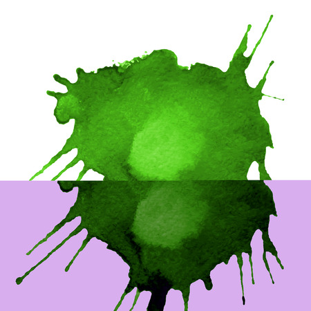 Green brush stroke and texture. Grunge vector abstract hand - painted element. Underline and label banner design.のイラスト素材