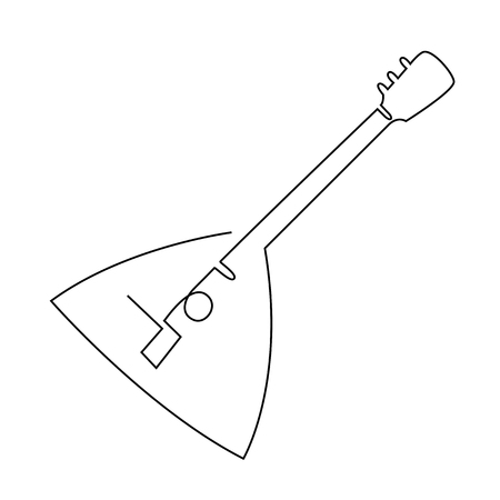 Continuous line drawing of Balalaika icon. Simple element illustration. Balalaika symbol design template. Can be used for web and mobile on white backgroundのイラスト素材