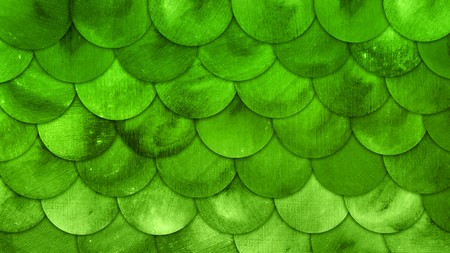 Mermaid Scales Watercolor Fish squame Green Grunge Backgroundの写真素材