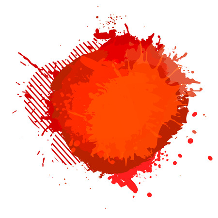 background with red ink stains banner. watercolor splattered vector illustration. abstract backdrop Hand drawn liquid brush ink textures and design elements.のイラスト素材