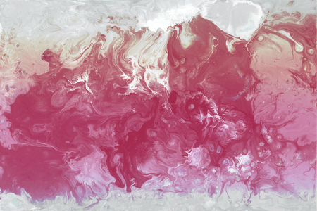 Abstract pink paint background. Acrylic pour texture with marble pattern.の写真素材