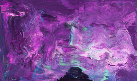 Abstract purple paint background. Acrylic texture with marble patternの写真素材
