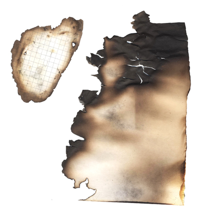 Burnt paper banner background template isolated illustrationの写真素材