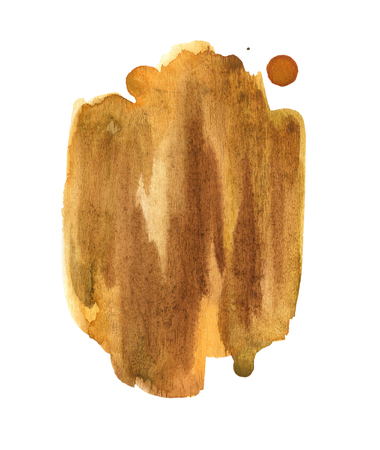 Watercolor wood texture banner. Grunge water brown background with space for text.の写真素材