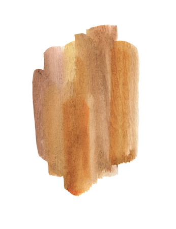Watercolor wood texture banner. Grunge water brown background with space for text.の写真素材