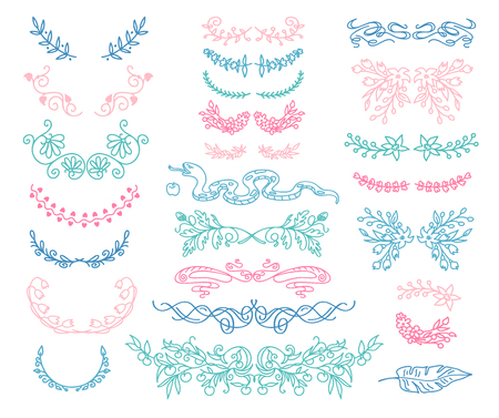 Flourish vector text dividers setの写真素材