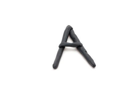 clay alphabet kid hand writing style for cute wordsの写真素材